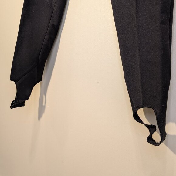 Obermeyer Ski Pants Women's Vintage Stirrup Black Wool Nylon Y2K - Size 10L - Picture 6 of 10